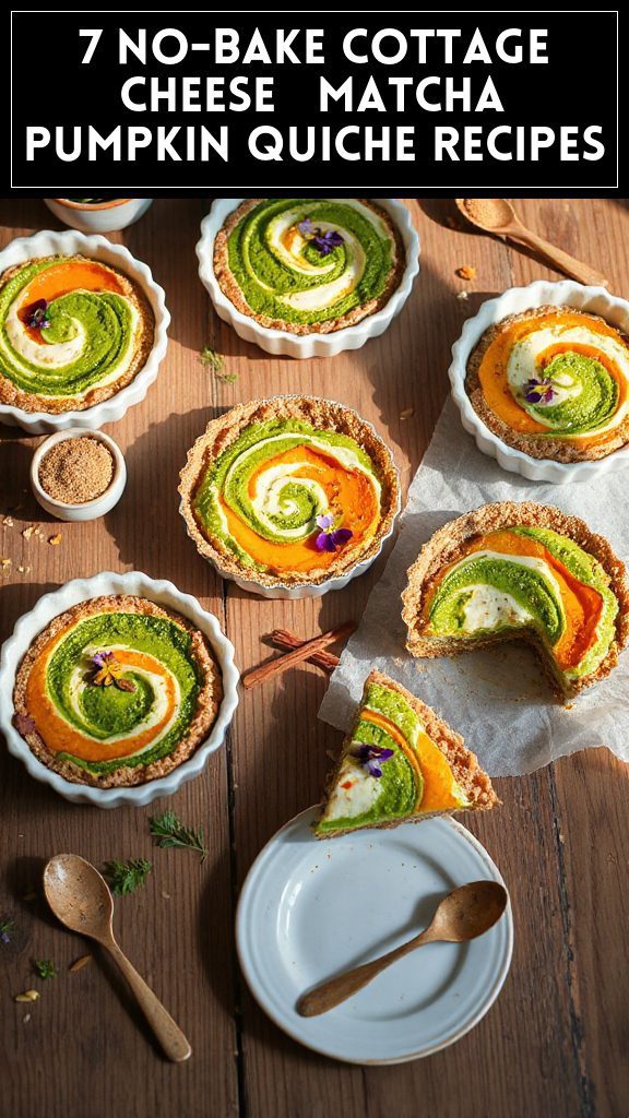 7 No-Bake Cottage Cheese & Matcha Pumpkin Quiche Recipes