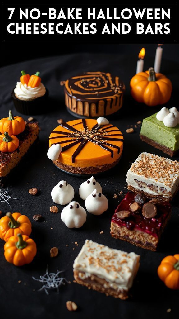 7 No-Bake Halloween Cheesecakes and Bars