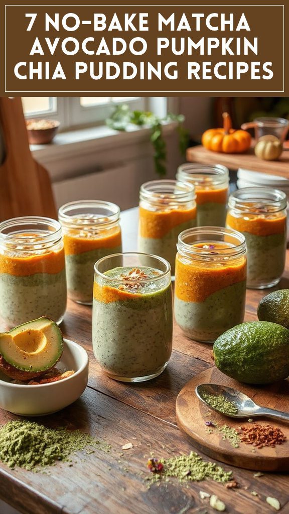 7 No-Bake Matcha & Avocado Pumpkin Chia Pudding Recipes