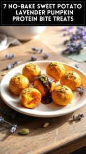 7 No-Bake Sweet Potato & Lavender Pumpkin Protein Bite Treats