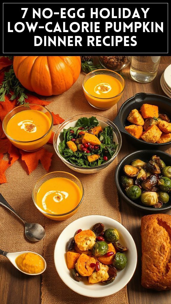 7 No-Egg Holiday Low-Calorie Pumpkin Dinner Recipes