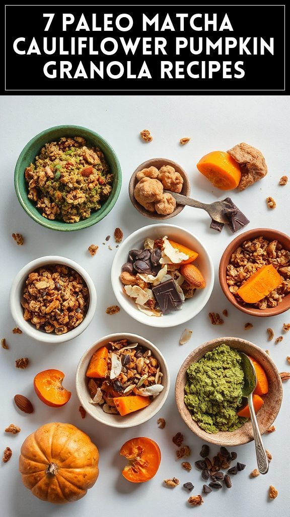 7 Paleo Matcha & Cauliflower Pumpkin Granola Recipes