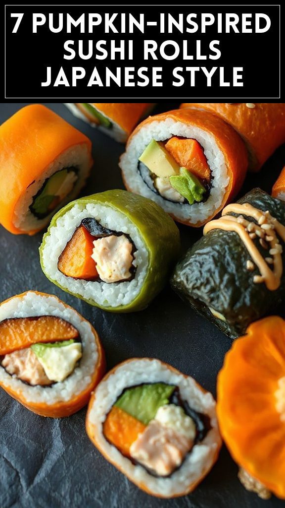 7 Pumpkin-inspired Sushi Rolls (Japanese Style)