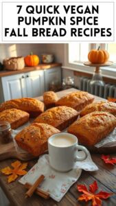 7 Quick Vegan Pumpkin Spice Fall Bread Recipes