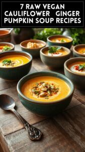 7 Raw Vegan Cauliflower & Ginger Pumpkin Soup Recipes