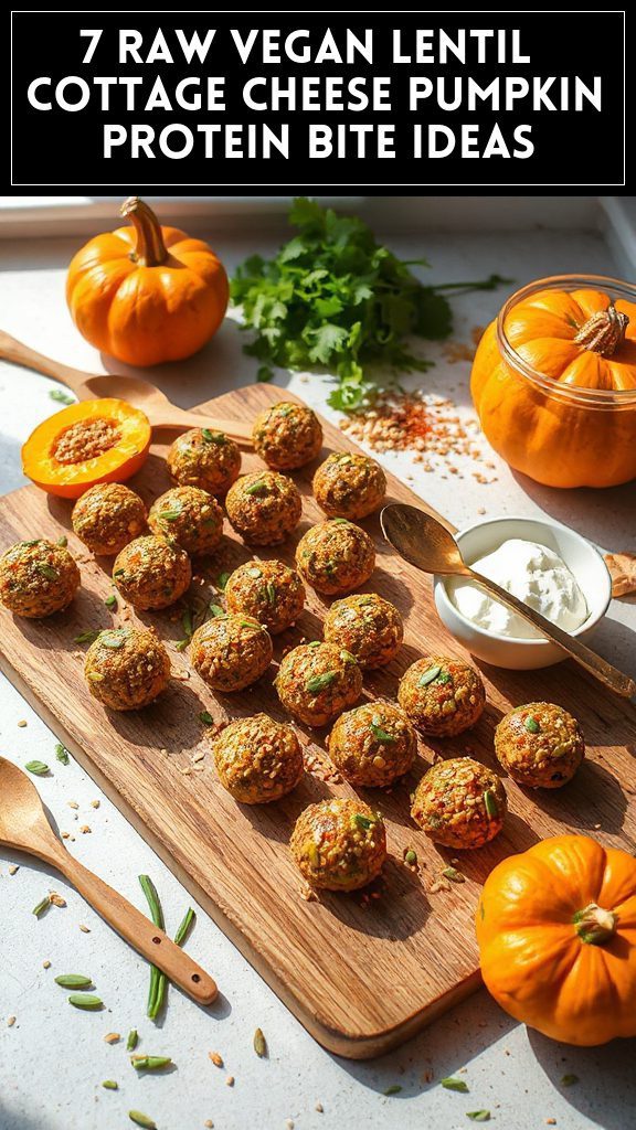 7 Raw Vegan Lentil & Cottage Cheese Pumpkin Protein Bite Ideas