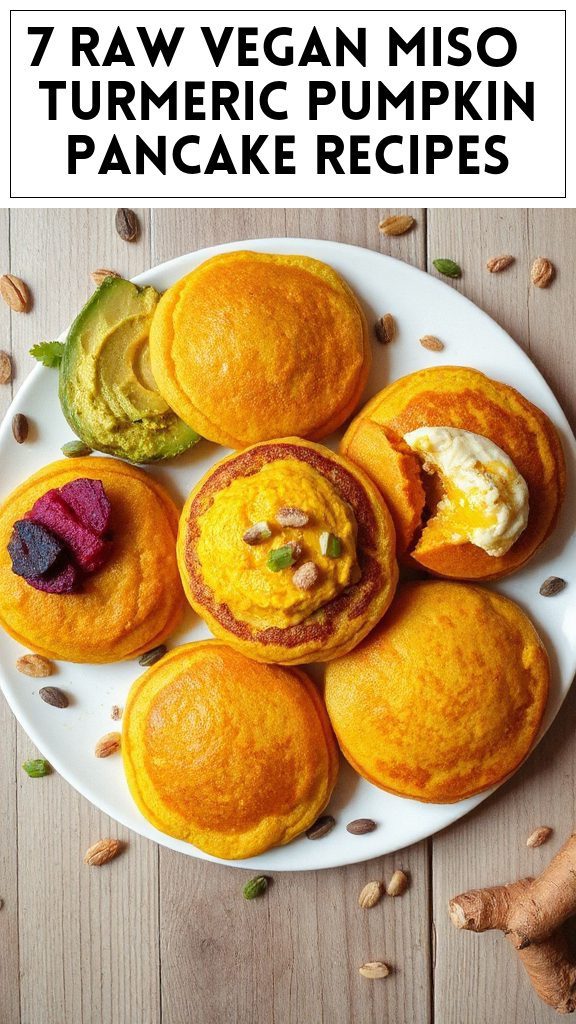 7 Raw Vegan Miso & Turmeric Pumpkin Pancake Recipes