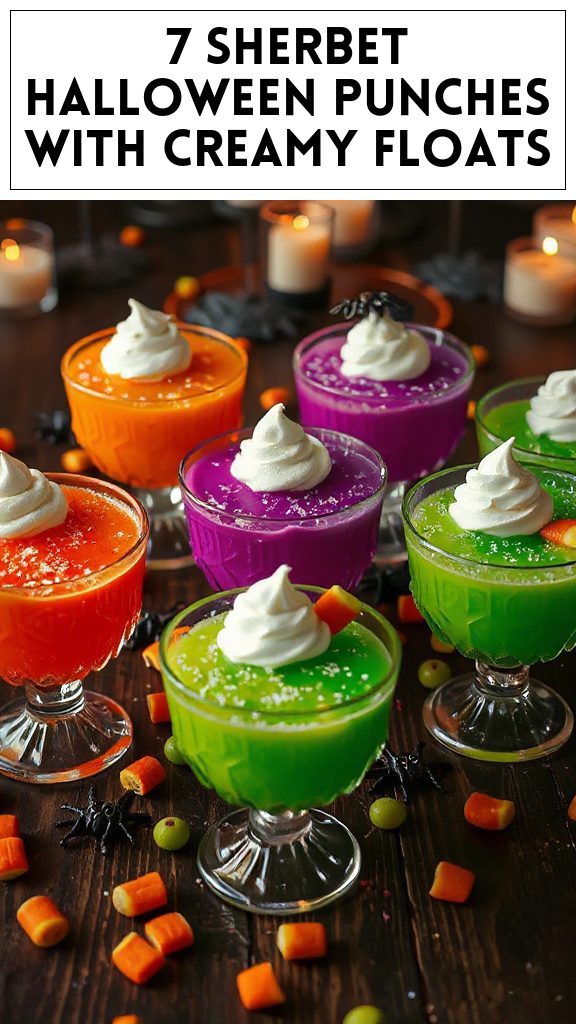 7 Sherbet Halloween Punches With Creamy Floats
