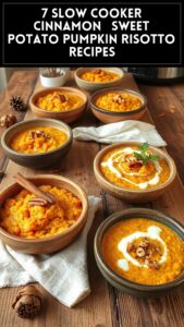 7 Slow Cooker Cinnamon & Sweet Potato Pumpkin Risotto Recipes