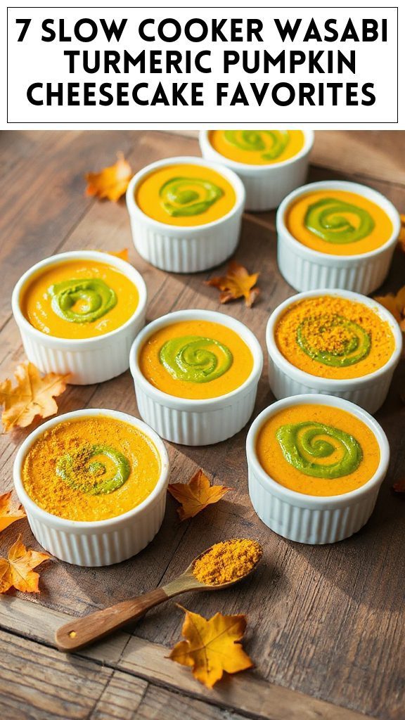 7 Slow Cooker Wasabi & Turmeric Pumpkin Cheesecake Favorites