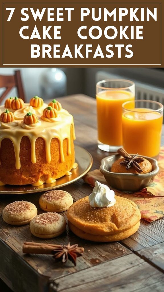 7 Sweet Pumpkin Cake & Cookie Breakfasts