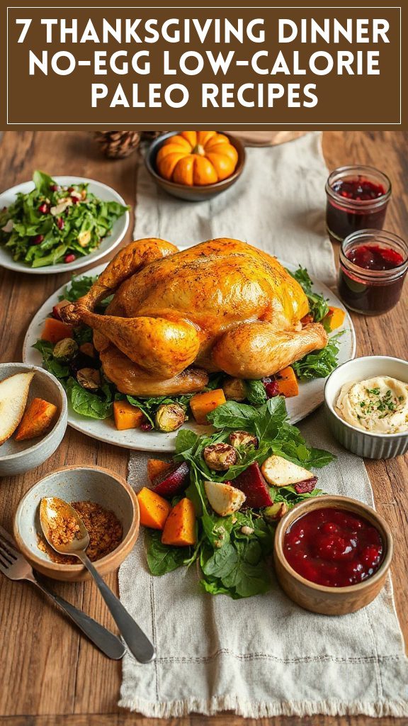 7 Thanksgiving Dinner No-Egg Low-Calorie Paleo Recipes