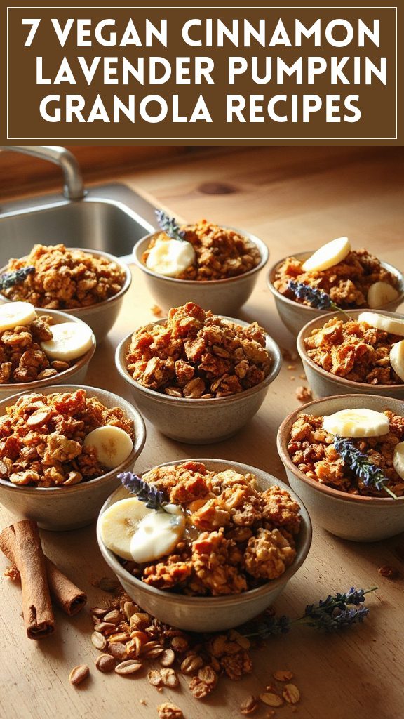7 Vegan Cinnamon & Lavender Pumpkin Granola Recipes