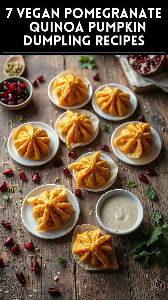 7 Vegan Pomegranate & Quinoa Pumpkin Dumpling Recipes
