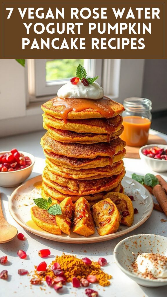 7 Vegan Rose Water & Yogurt Pumpkin Pancake Recipes