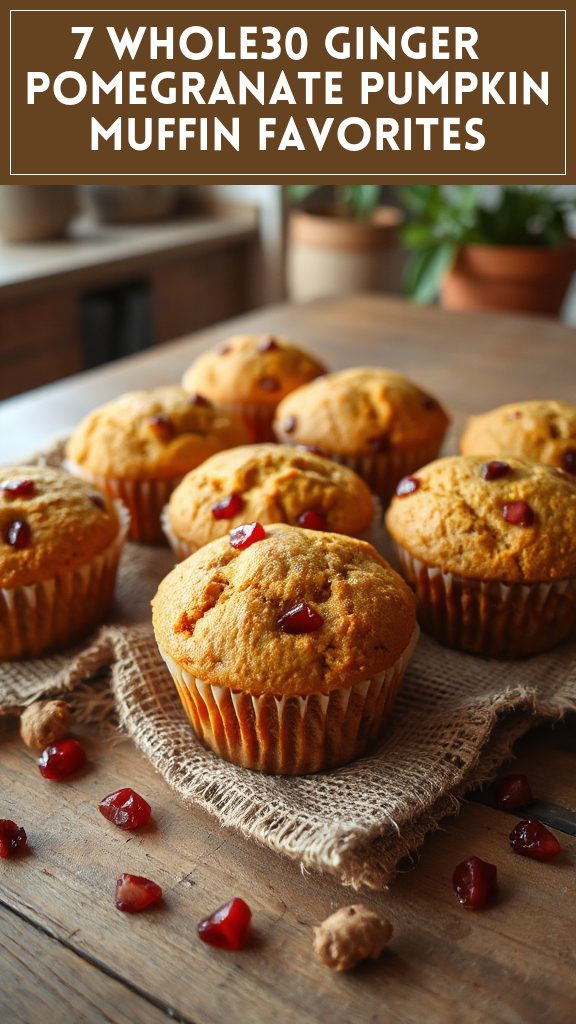 7 Whole30 Ginger & Pomegranate Pumpkin Muffin Favorites