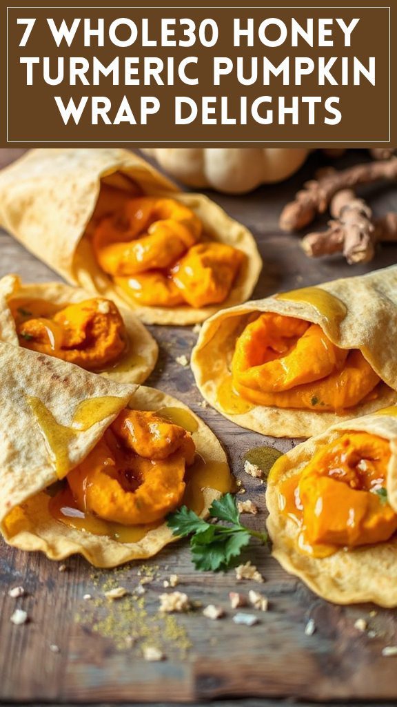 7 Whole30 Honey & Turmeric Pumpkin Wrap Delights