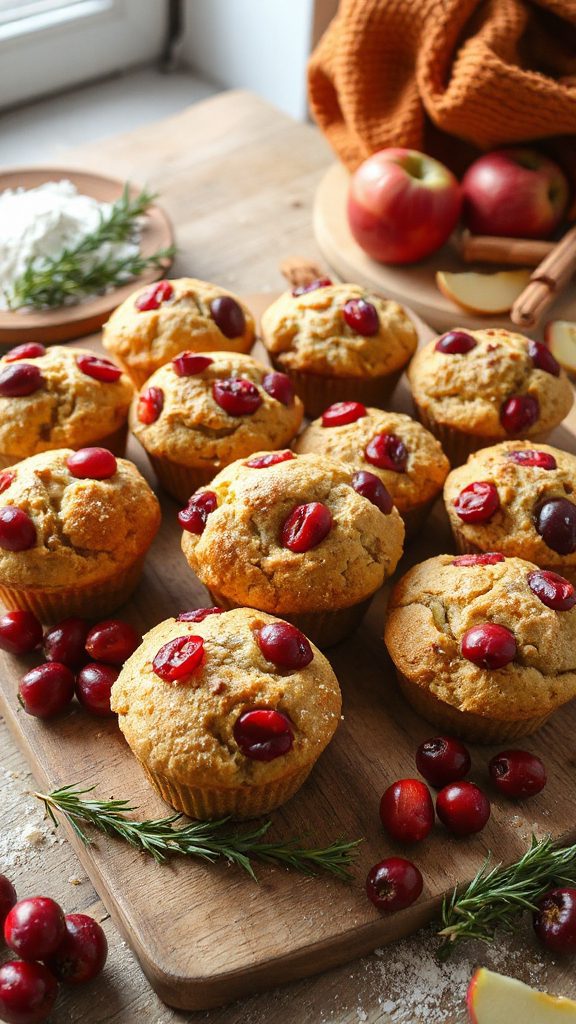 adaptable apple cranberry muffins