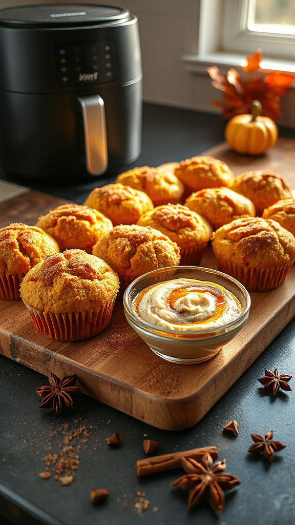 air fryer pumpkin muffins