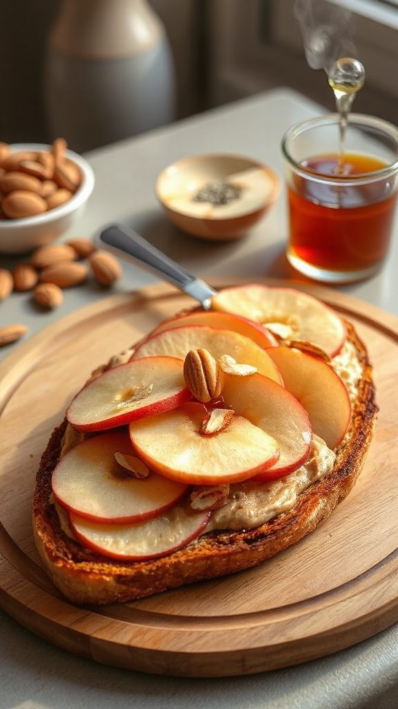 almond butter apple toast
