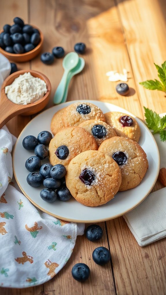 almond flour blueberry cookies