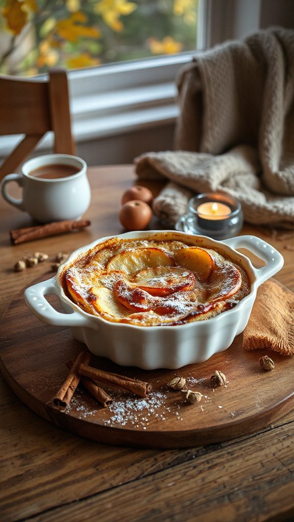 apple cardamom butter pudding