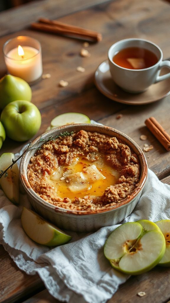 apple cardamom oat pudding