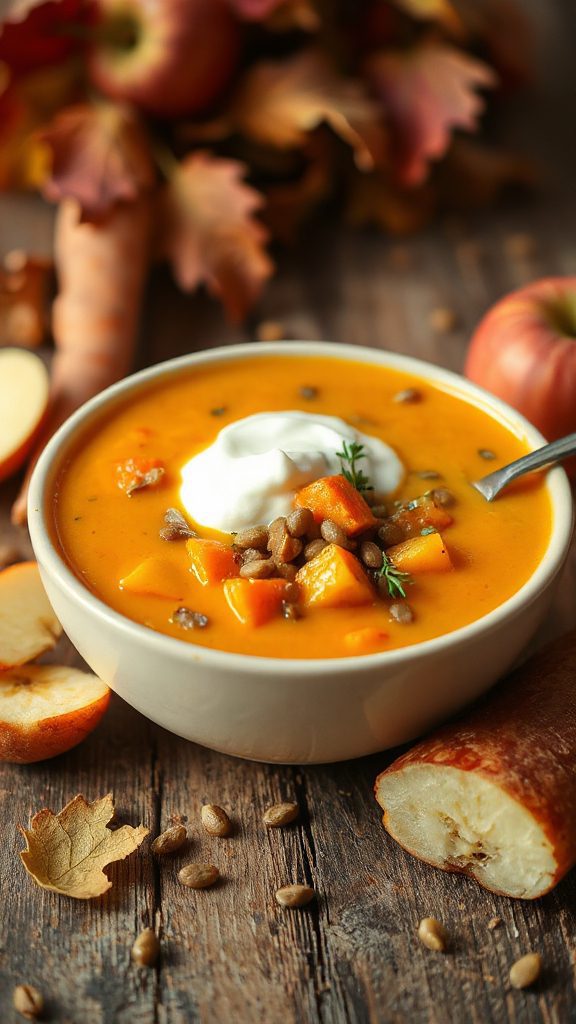 apple carrot lentil soup