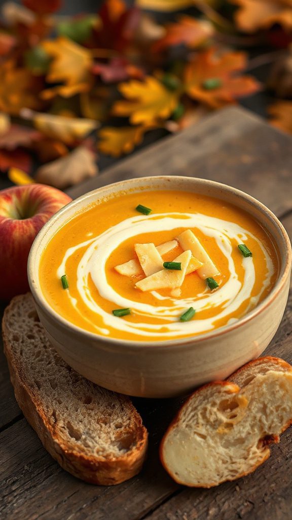 apple cheddar fall soup
