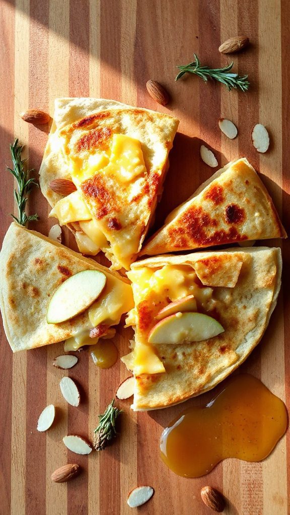 apple cheddar quesadilla delight