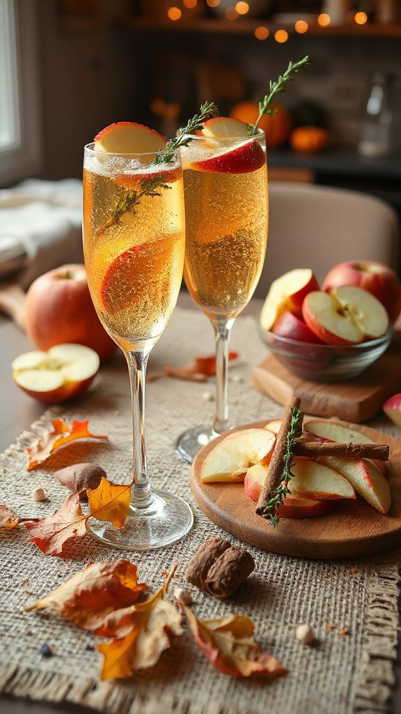 apple cider sparkling cocktail