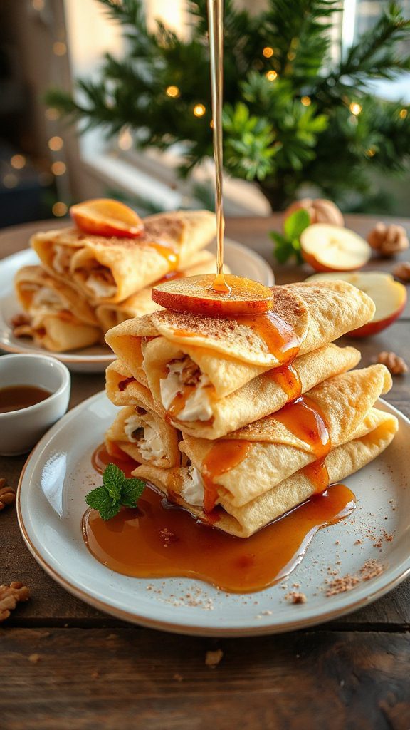 apple cinnamon ricotta crepes