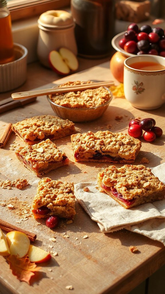 apple cranberry crisp bars recipe