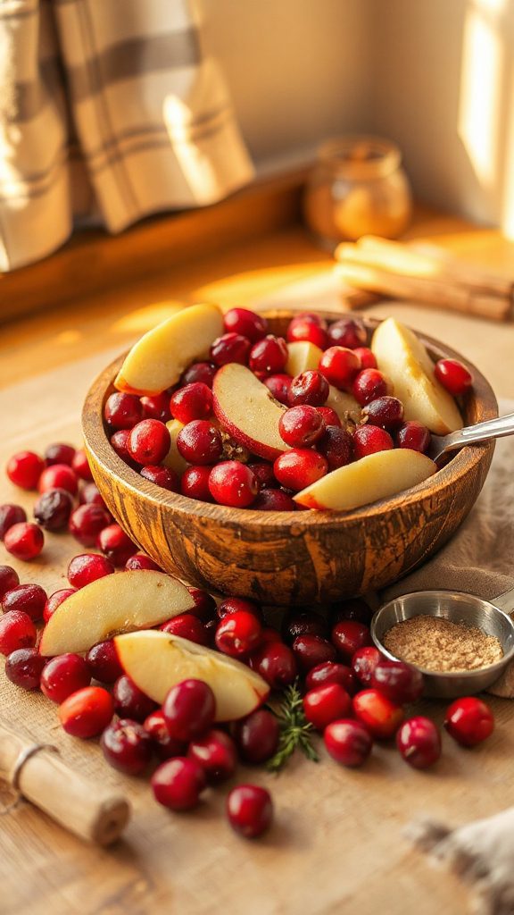 apple cranberry mixture preparation
