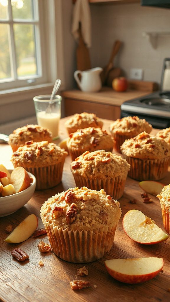 apple muffins with streusel