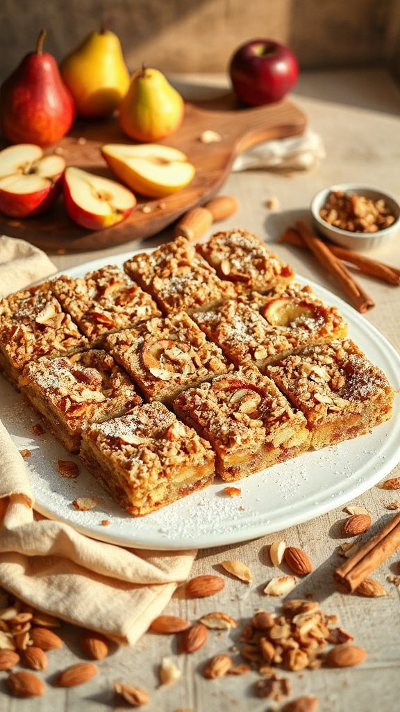 apple pear crumble bars
