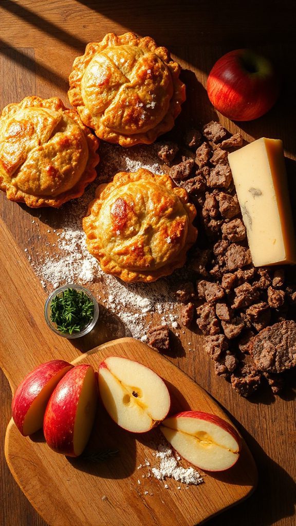 apple sausage mini pies