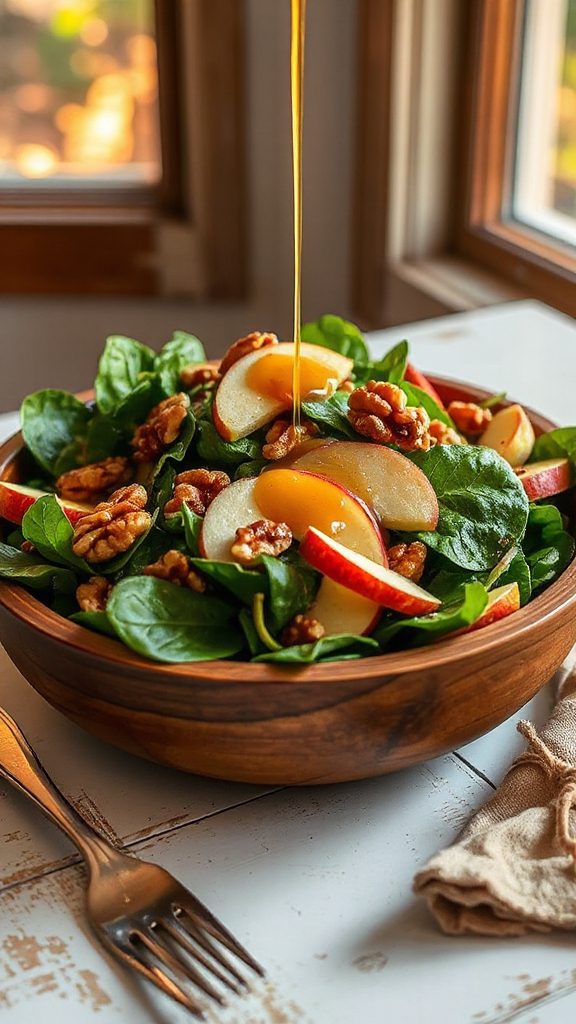 apple spinach salad vinaigrette