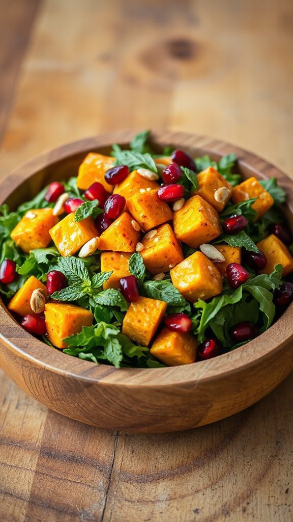 arugula pumpkin pomegranate salad