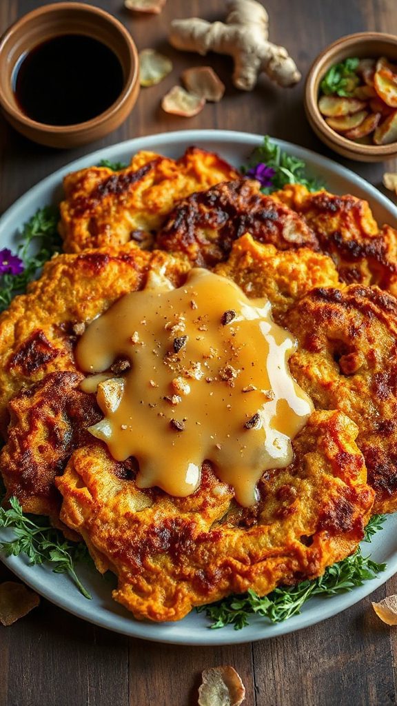 asian inspired sweet potato latkes