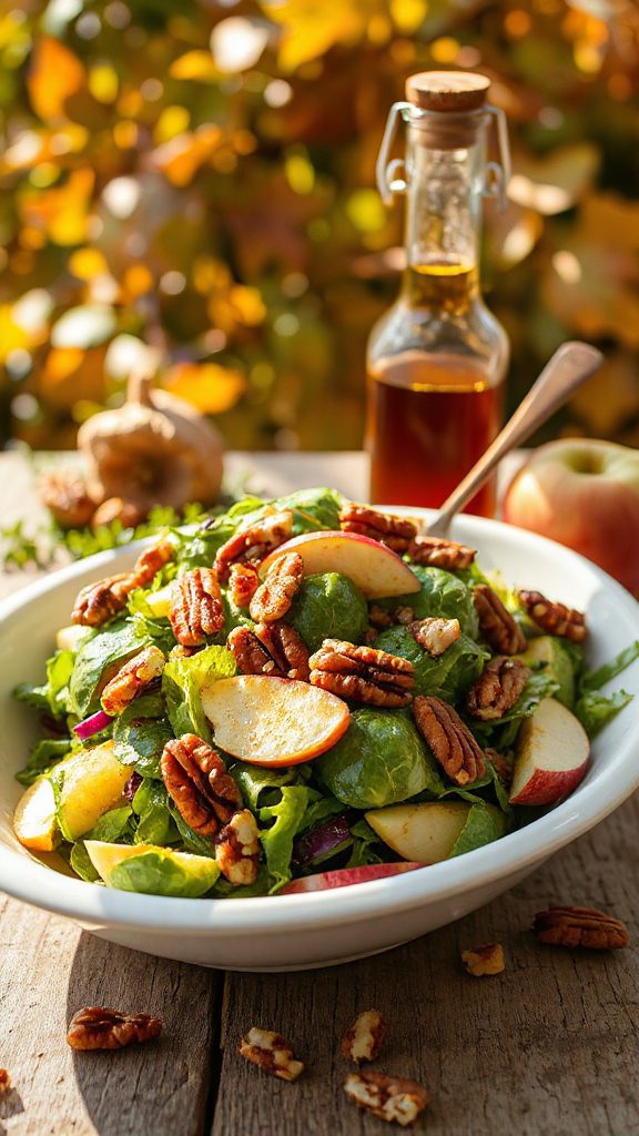 autumn apple brussels sprout slaw