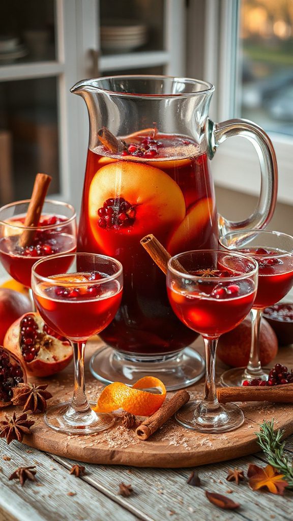 autumn apple pomegranate sangria