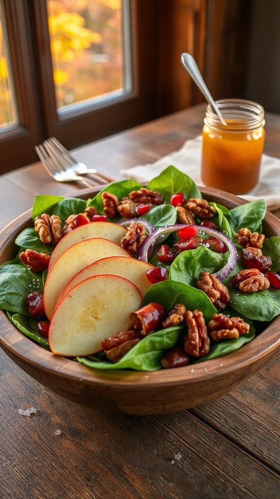 autumn apple walnut salad