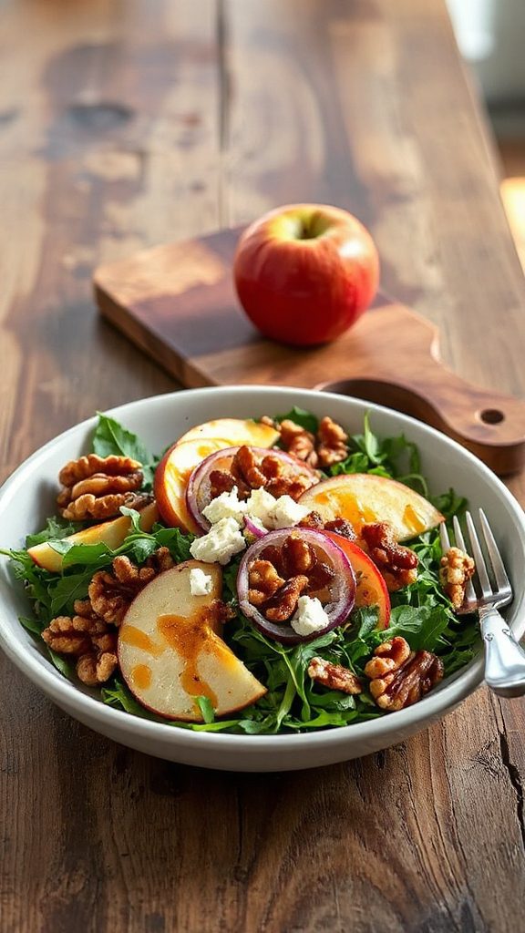 autumn apple walnut salad