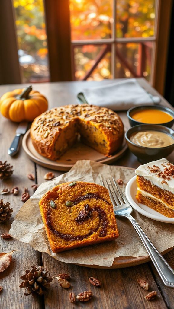 autumn flavored pumpkin cornbread