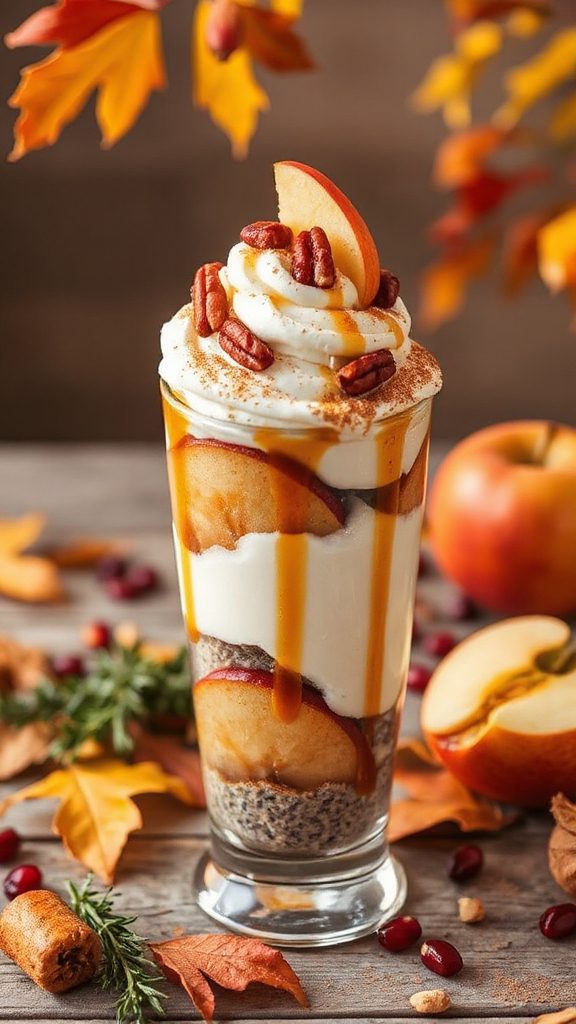 autumn fruit chia dessert