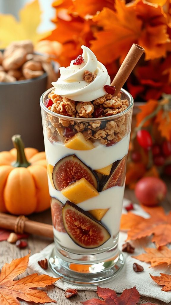 autumn fruit yogurt parfait