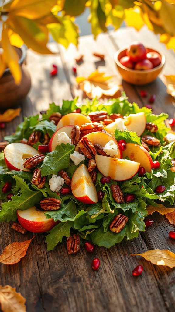 autumn inspired apple pecan salad