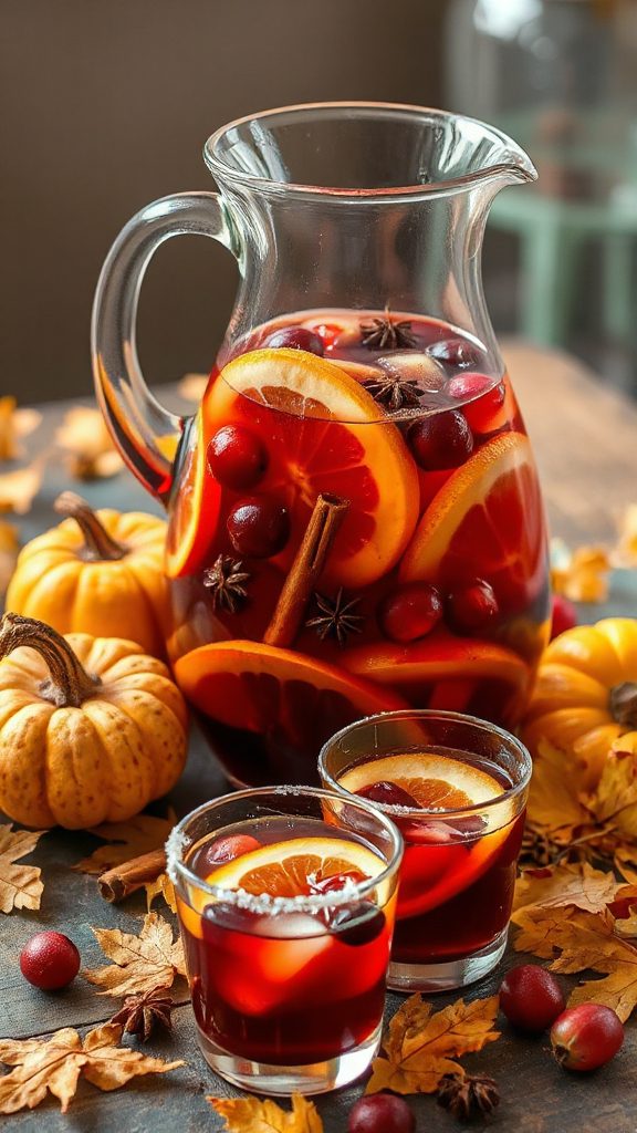 autumn inspired fruity sangria