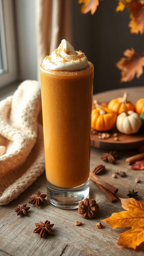 autumn inspired healthy smoothie